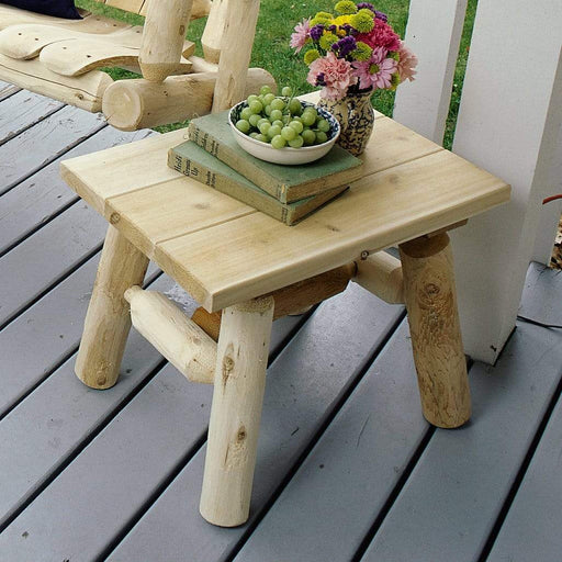 Lakeland Mills Cedar Log End Table-Rustic Furniture Marketplace