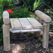 Lakeland Mills Cedar Log Ottoman-Rustic Furniture Marketplace