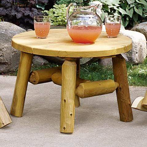 Log round store coffee table