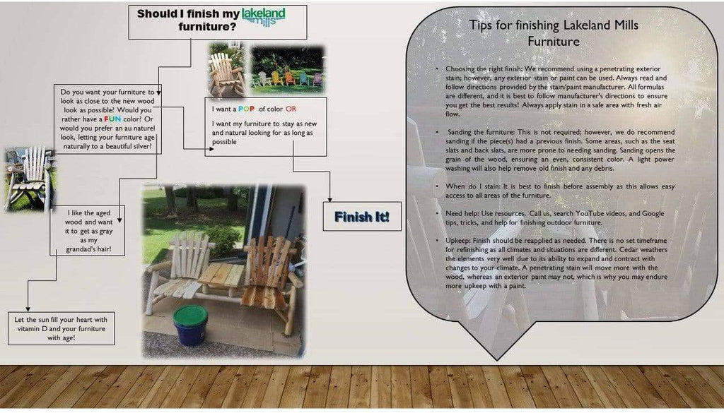 Lakeland Mills Cedar Log Tete-A-Tete Porch Swing-Rustic Furniture Marketplace