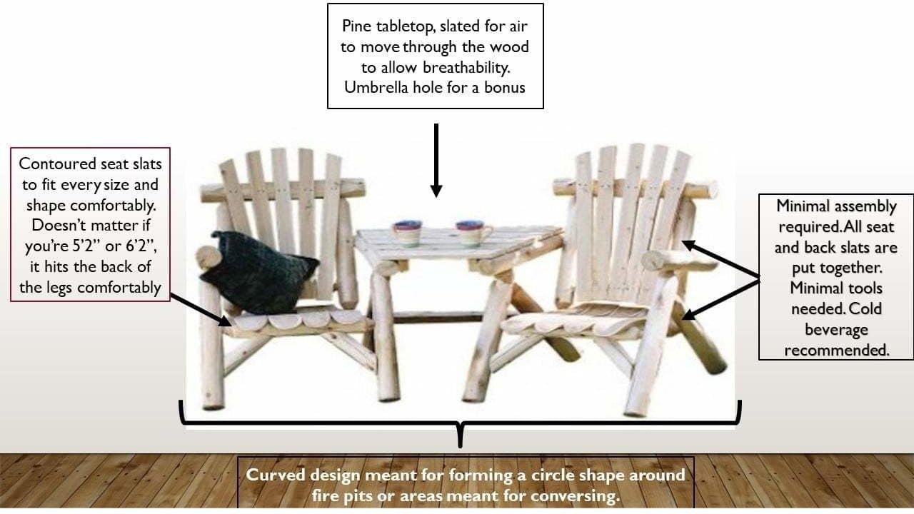 Lakeland Mills Cedar Log Visa-Tete-Rustic Furniture Marketplace