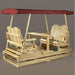 Lakeland Mills Cedar Looks Deluxe Glider with Canopy Top **510 -500/B - Rustic Furniture Marketplace