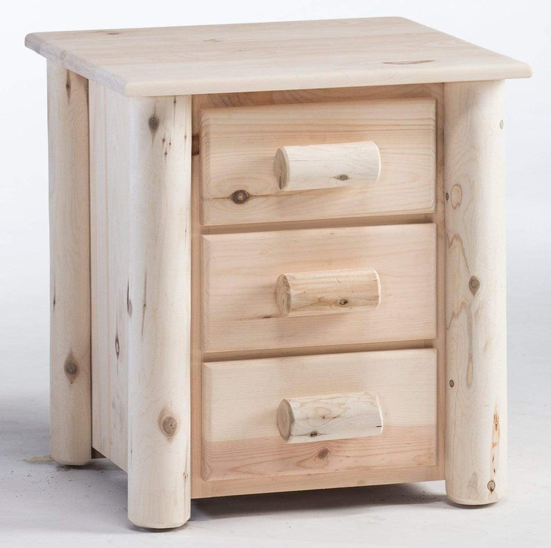 Lakeland Mills Frontier 3 Drawer Rustic Nightstand-Rustic Furniture Marketplace