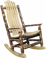 Montana Woodworks Glacier Country Collection Adult Log Rocker (Exterior Stain Finish)-Rustic Furniture Marketplace
