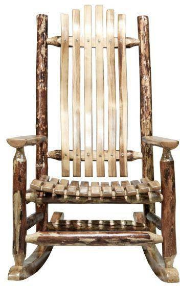 Montana Woodworks Glacier Country Collection Adult Log Rocker-Rustic Furniture Marketplace