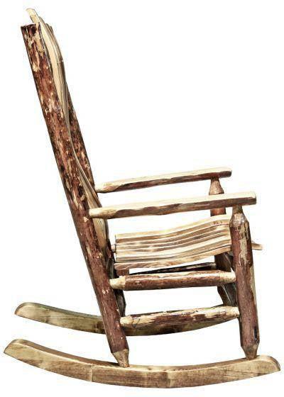 Montana Woodworks Glacier Country Collection Adult Log Rocker-Rustic Furniture Marketplace