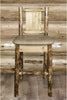 Montana Woodworks Glacier Country Collection Back Supported Barstool with Laser Engraved Design - Buckskin Upholstery-Rustic Furniture Marketplace