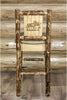 Montana Woodworks Glacier Country Collection Back Supported Barstool with Laser Engraved Design - Buckskin Upholstery-Rustic Furniture Marketplace