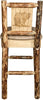 Montana Woodworks Glacier Country Collection Back Supported Barstool with Laser Engraved Design - Buckskin Upholstery-Rustic Furniture Marketplace