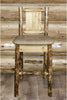 Montana Woodworks Glacier Country Collection Back Supported Barstool with Laser Engraved Design - Buckskin Upholstery-Rustic Furniture Marketplace
