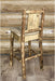 Montana Woodworks Glacier Country Collection Back Supported Barstool with Laser Engraved Design - Buckskin Upholstery-Rustic Furniture Marketplace