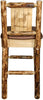 Montana Woodworks Glacier Country Collection Back Supported Barstool with Laser Engraved Design - Saddle Upholstery-Rustic Furniture Marketplace