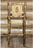 Montana Woodworks Glacier Country Collection Back Supported Barstool with Laser Engraved Design - Saddle Upholstery-Rustic Furniture Marketplace