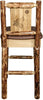 Montana Woodworks Glacier Country Collection Back Supported Barstool with Laser Engraved Design - Saddle Upholstery-Rustic Furniture Marketplace