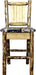 Montana Woodworks Glacier Country Collection Back Supported Barstool with Laser Engraved Design - Woodland Upholstery-Rustic Furniture Marketplace