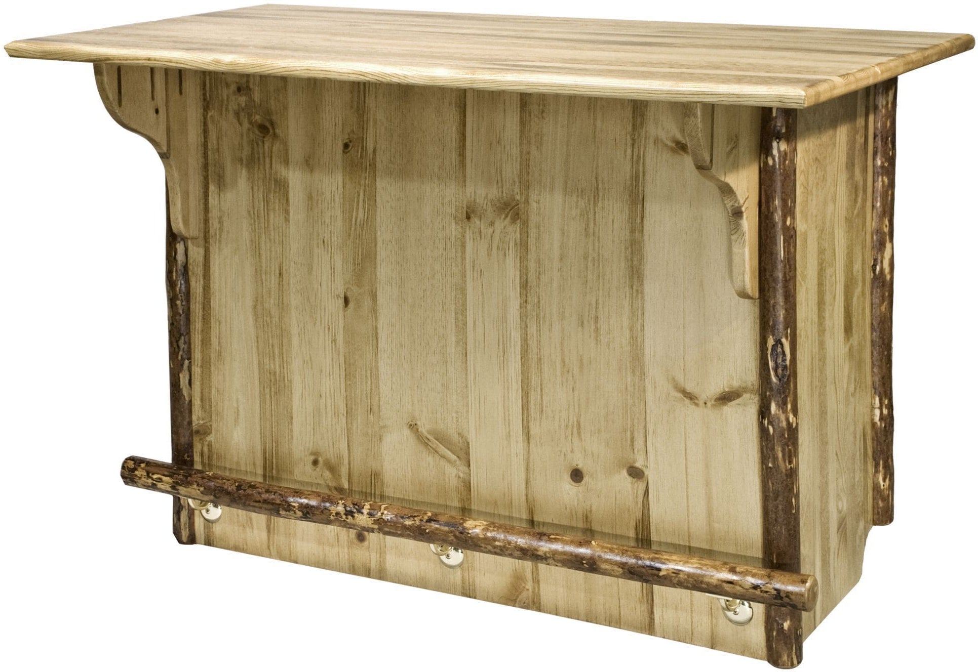 Montana Woodworks Glacier Country Collection Bar with Foot Rail-Rustic Furniture Marketplace