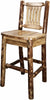 Montana Woodworks Glacier Country Collection Barstool with Back - Ergonomic Wooden Seat-Rustic Furniture Marketplace