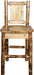 Montana Woodworks Glacier Country Collection Barstool with Back - Laser Engraved Design-Rustic Furniture Marketplace