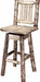 Montana Woodworks Glacier Country Collection Barstool with Back & Swivel-Rustic Furniture Marketplace