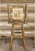 Montana Woodworks Laser Engraved Barstool with Back & Swivel-Rustic Furniture Marketplace