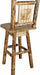 Montana Woodworks Laser Engraved Barstool with Back & Swivel-Rustic Furniture Marketplace