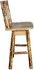 Montana Woodworks Laser Engraved Barstool with Back & Swivel-Rustic Furniture Marketplace