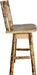 Montana Woodworks Laser Engraved Barstool with Back & Swivel-Rustic Furniture Marketplace