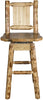 Montana Woodworks Laser Engraved Barstool with Back & Swivel-Rustic Furniture Marketplace