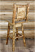 Montana Woodworks Laser Engraved Barstool with Back & Swivel-Rustic Furniture Marketplace