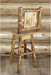 Montana Woodworks Laser Engraved Barstool with Back & Swivel-Rustic Furniture Marketplace