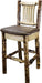 Montana Woodworks Glacier Country Collection Barstool with Back Upholstered Seat-Rustic Furniture Marketplace
