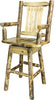Montana Woodworks Glacier Country Collection Captain's Barstool with Back & Swivel-Rustic Furniture Marketplace