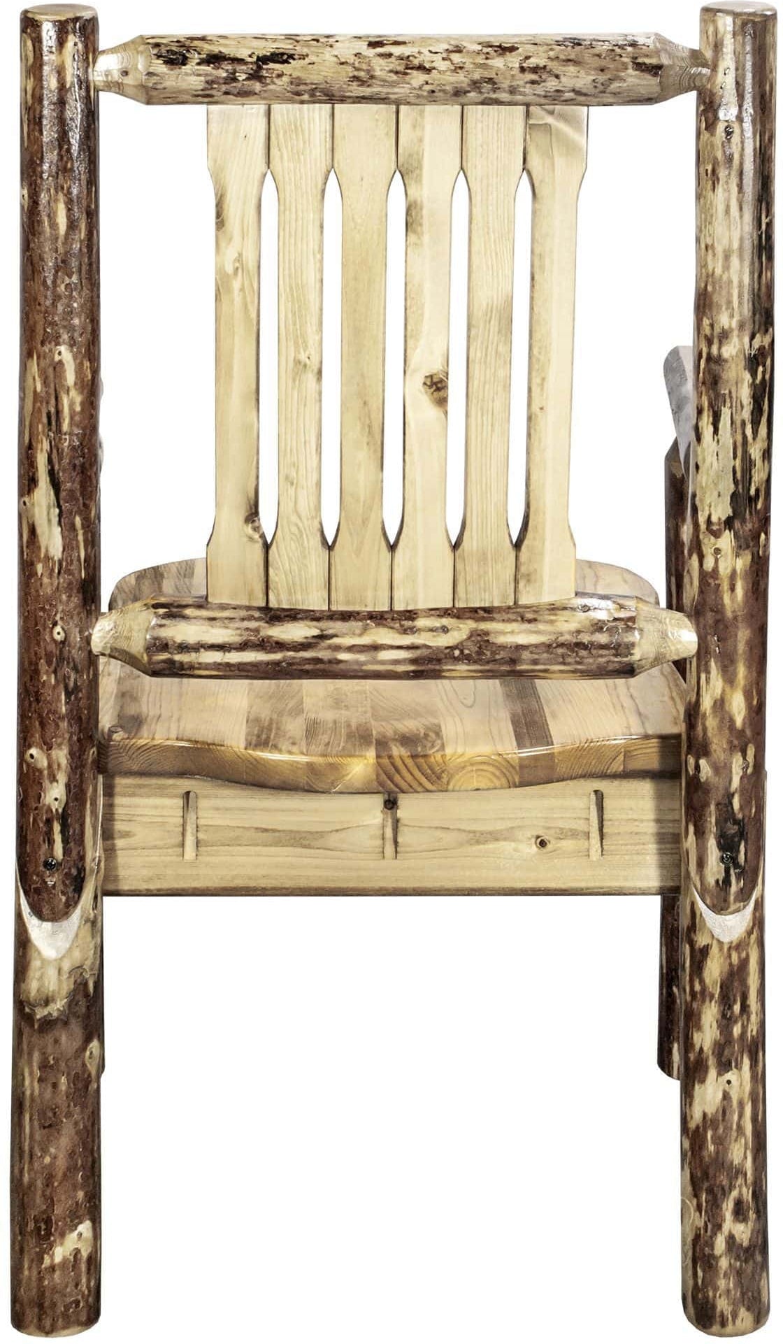 Montana Woodworks Glacier Country Collection Captain's Chair with Ergonomic Wooden Seat-Rustic Furniture Marketplace