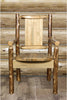 Montana Woodworks Captain's Chair with Laser Engraved Design-Rustic Furniture Marketplace
