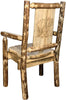 Montana Woodworks Captain's Chair with Laser Engraved Design-Rustic Furniture Marketplace