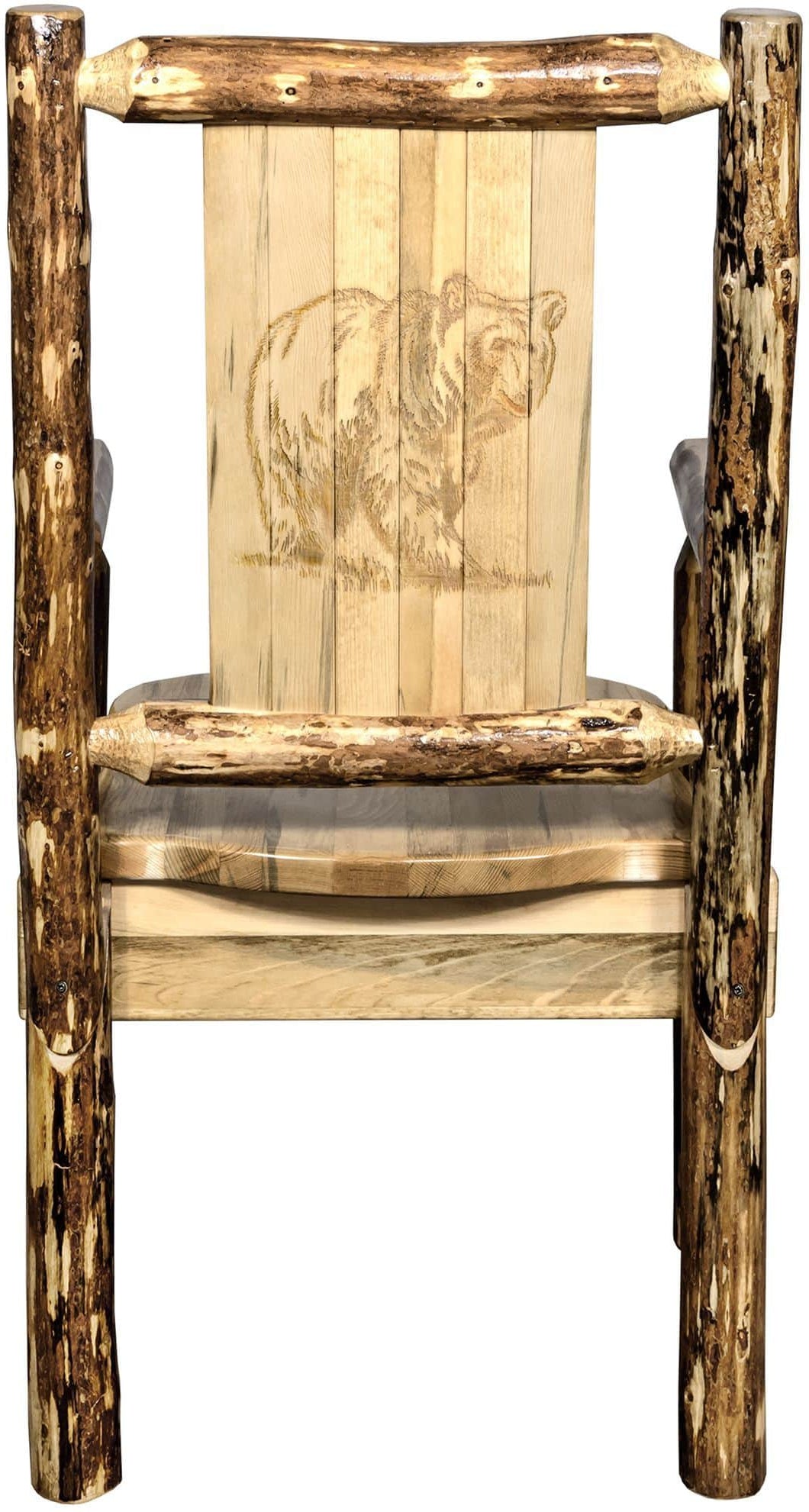 Montana Woodworks Captain's Chair with Laser Engraved Design-Rustic Furniture Marketplace