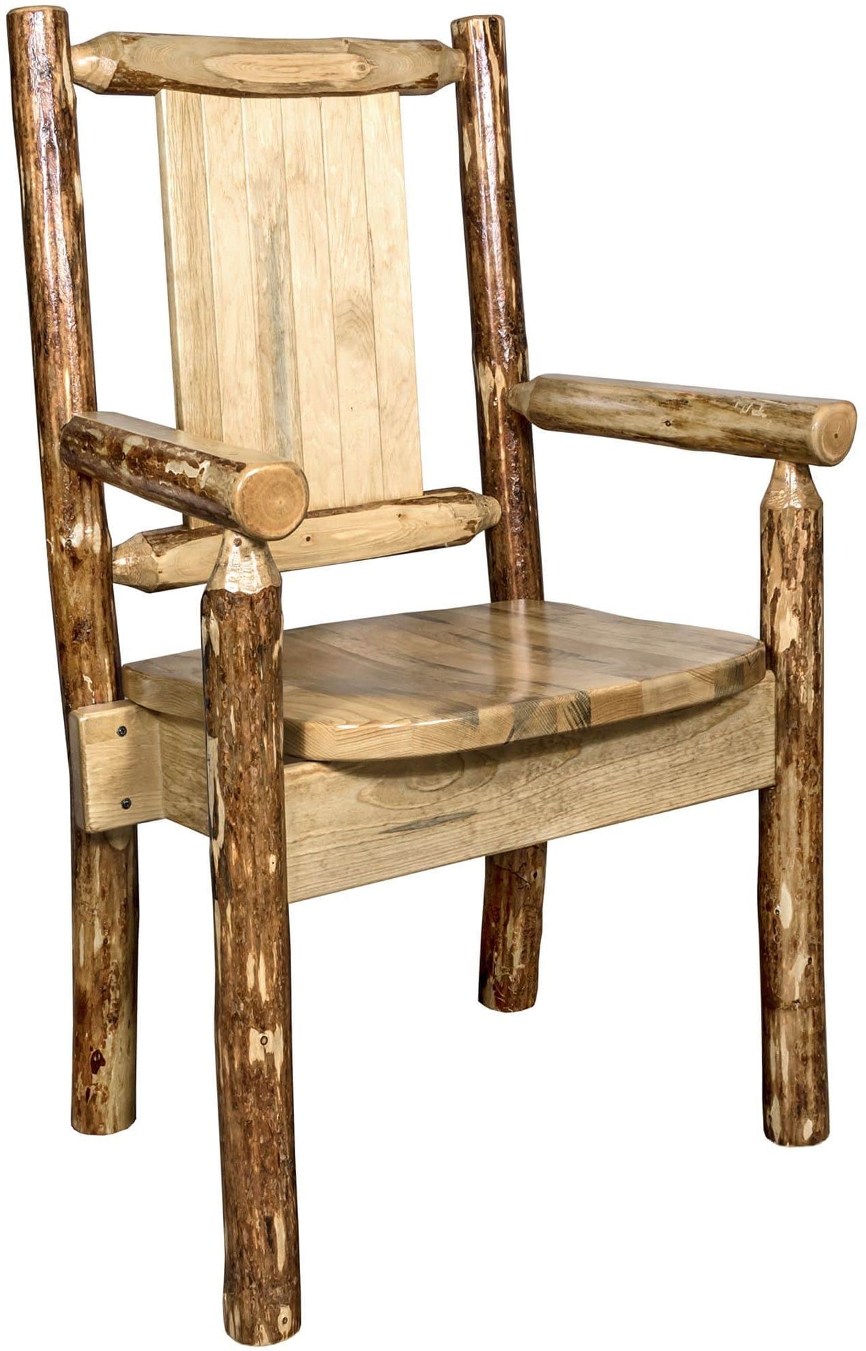 Montana Woodworks Captain's Chair with Laser Engraved Design-Rustic Furniture Marketplace