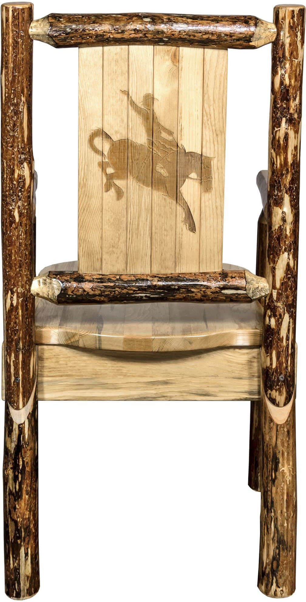 Montana Woodworks Captain's Chair with Laser Engraved Design-Rustic Furniture Marketplace