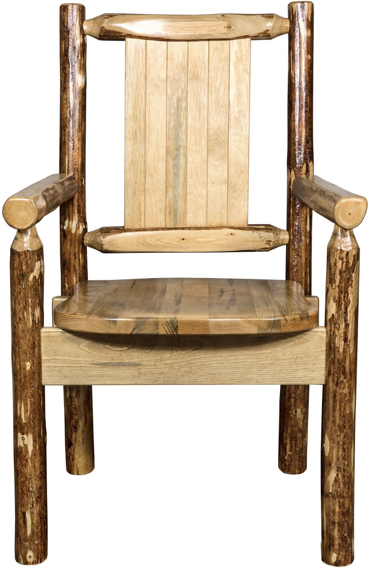 Montana Woodworks Captain's Chair with Laser Engraved Design-Rustic Furniture Marketplace