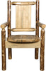Montana Woodworks Captain's Chair with Laser Engraved Design-Rustic Furniture Marketplace