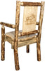 Montana Woodworks Captain's Chair with Laser Engraved Design-Rustic Furniture Marketplace