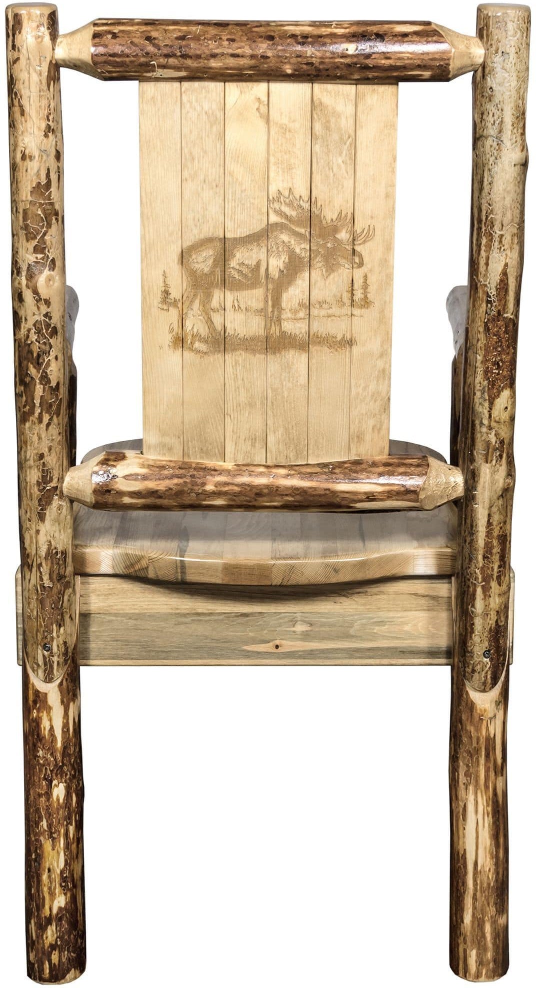 Montana Woodworks Captain's Chair with Laser Engraved Design-Rustic Furniture Marketplace