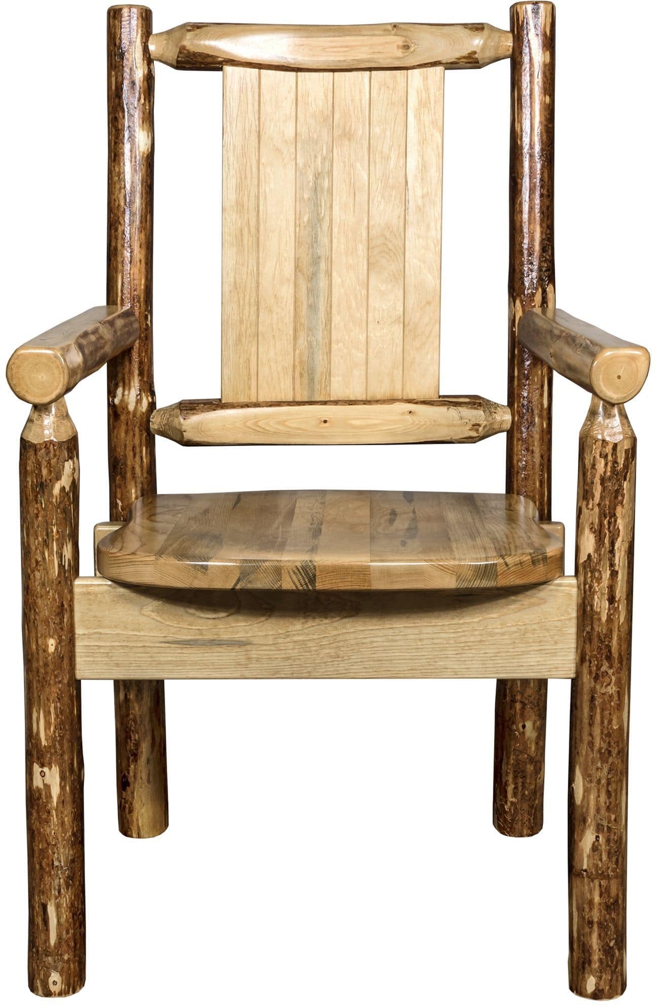 Montana Woodworks Captain's Chair with Laser Engraved Design-Rustic Furniture Marketplace