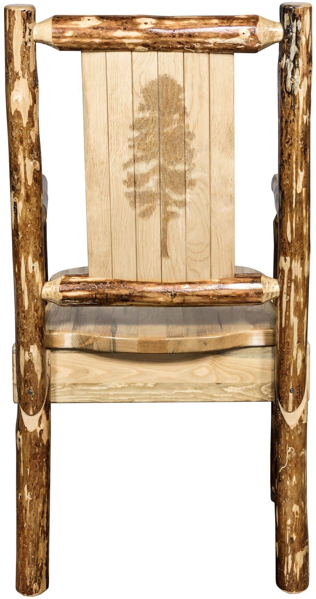 Montana Woodworks Captain's Chair with Laser Engraved Design-Rustic Furniture Marketplace