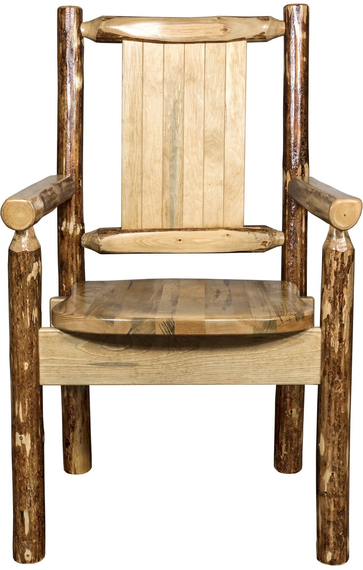 Montana Woodworks Captain's Chair with Laser Engraved Design-Rustic Furniture Marketplace