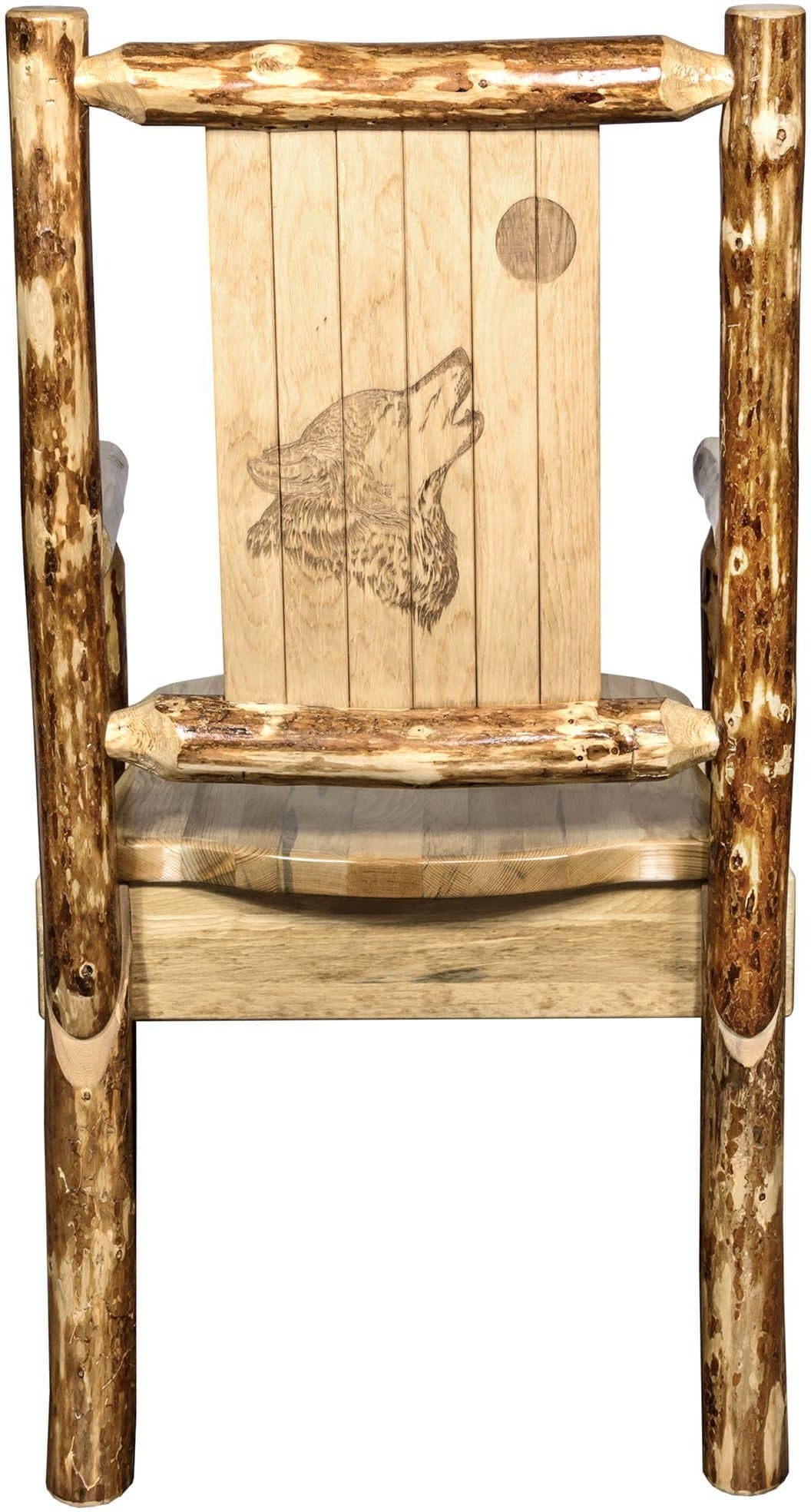 Montana Woodworks Captain's Chair with Laser Engraved Design-Rustic Furniture Marketplace