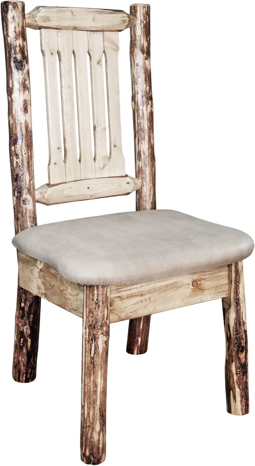 Montana Woodworks Glacier Country Collection Captain's Chair with Upholstered Seat-Rustic Furniture Marketplace