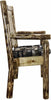 Montana Woodworks Glacier Country Collection Captain's Chair with Upholstered Seat-Rustic Furniture Marketplace