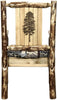 Montana Woodworks Glacier Country Collection Captain's Chair Woodland Upholstery with Laser Engraved Design-Rustic Furniture Marketplace
