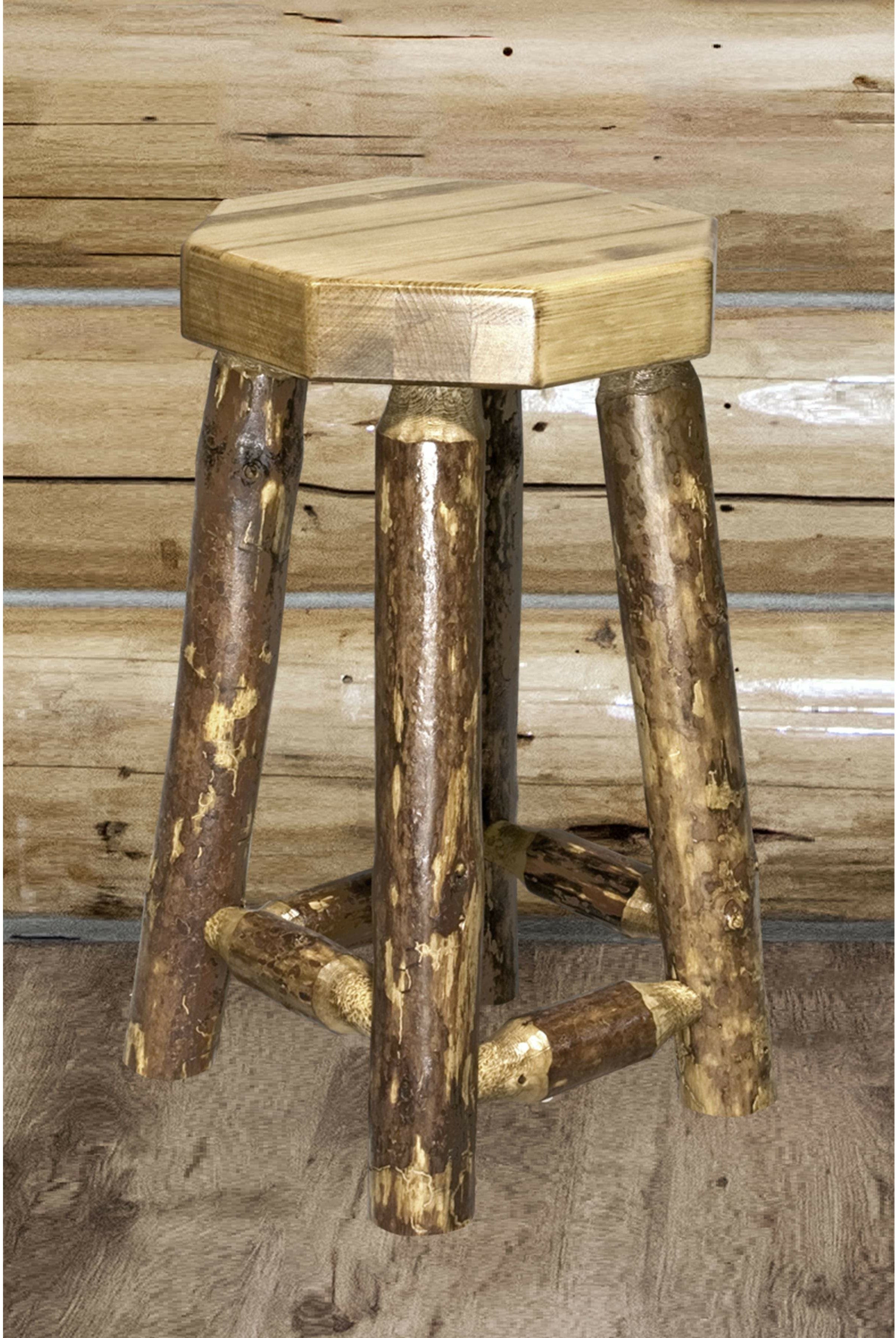 Montana Woodworks Glacier Country Collection Counter Height Backless Barstool-Rustic Furniture Marketplace